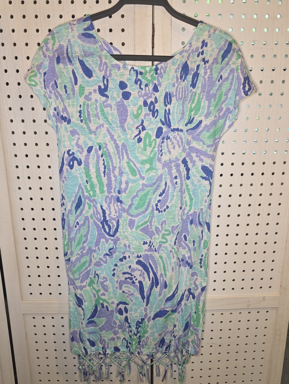 Lilly Pulitzer 100% Linen Beachcomber Shift Dress in Lilac Nice Ink